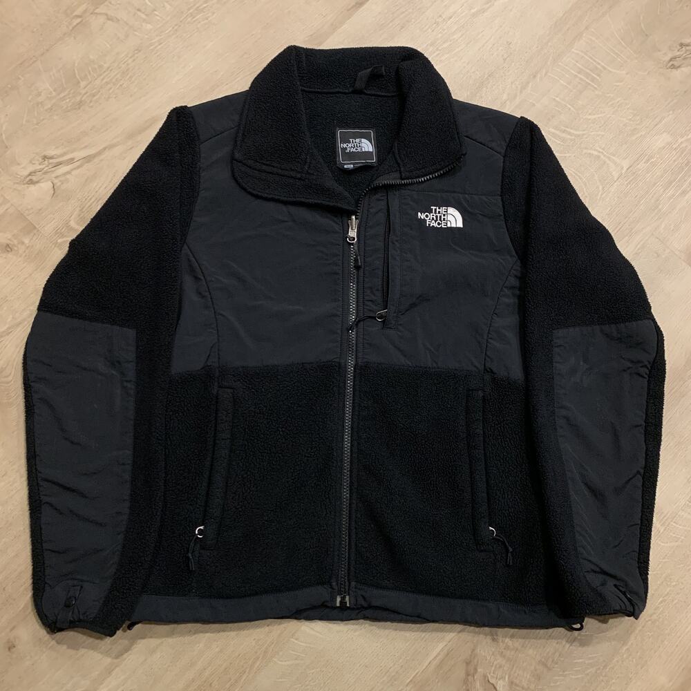 The North Face Denali Jacket Full Zip Women's Small S Black Mock Neck PolarTec